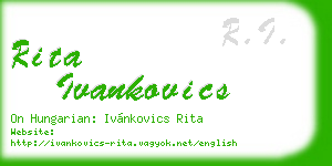 rita ivankovics business card